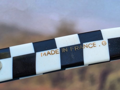 Vintage black & white checkered France Women's Sunglasses small - Picture 6 of 6