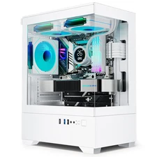 Micro ATX PC Case, Gaming MATX PC CASE with 3 PWM ARGB Fans Pre-Installed, Ty...