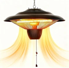 Hanging Infrared Electric Heater, 1500W Ceiling Mounted Heater Outdoor Indoor,