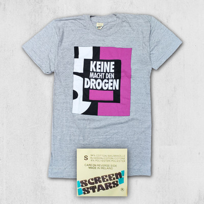 Vintage 90s Screen Stars Shirt   Keine Macht den Drogen   Single Stitch S