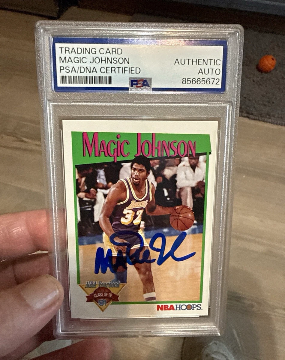Panini Magic Johnson Basketball Autographed Sports Trading Cards