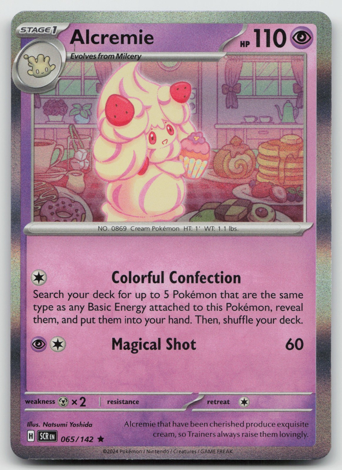 Alcremie Rare Holo SV07: Stellar Crown 065/142 NM