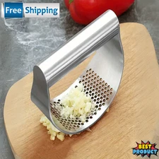 Garlic Press Crusher Squeezer Masher Mincer Stainless Steel Manual Kitchen Tool