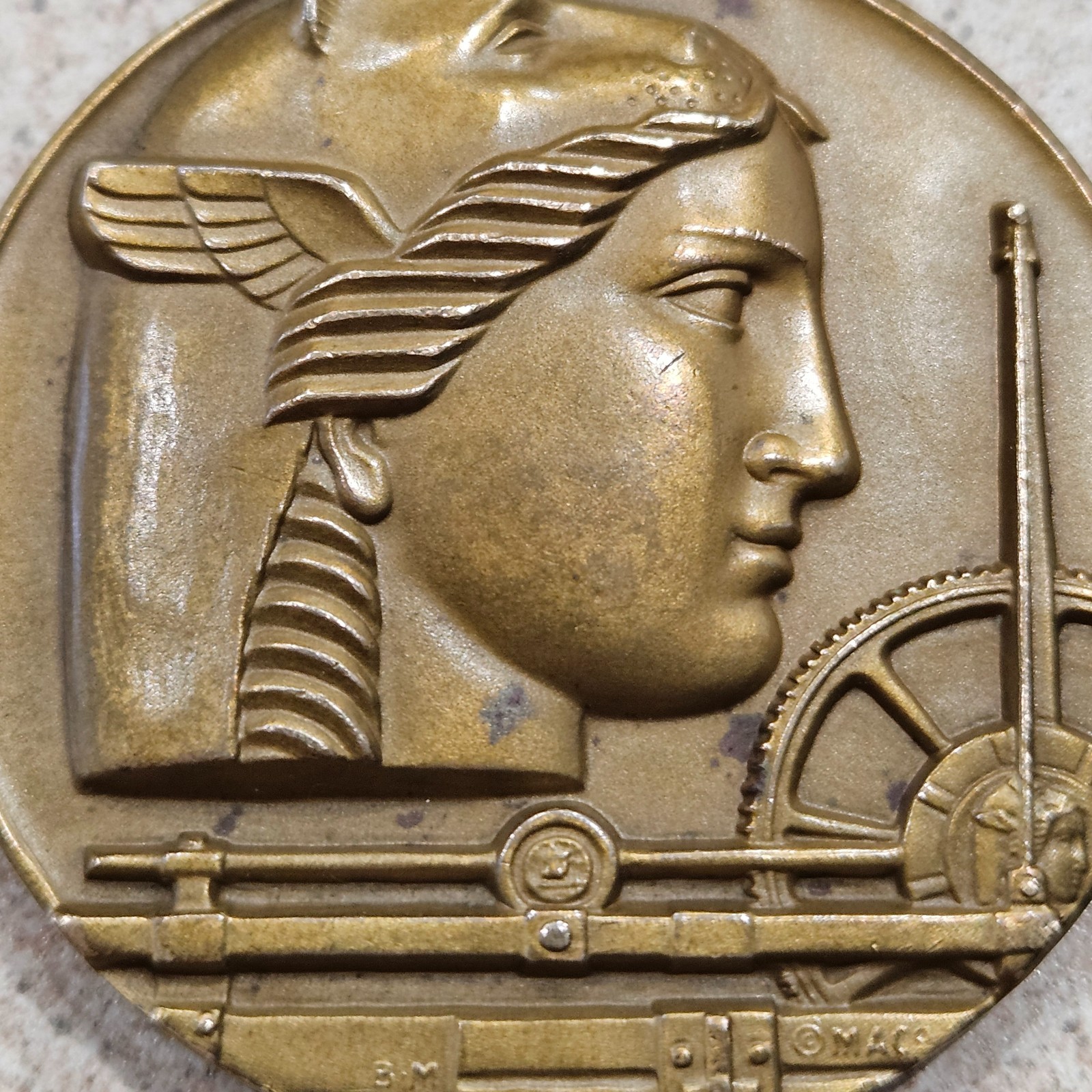 Vintage 1900-1950 Medallic Art Company 50th Anniversary 2 Inch Bronze Medallion