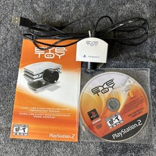 Sony Playstation 2 PS2 Eye Toy SCEH-0004 USB Camera Silver W Disc And Manual