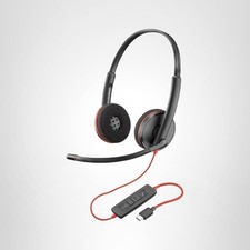 Poly HP Blackwire 3220 Wired Headset Stereo W/Mic Connect PC/Mac/Teams A-C Type