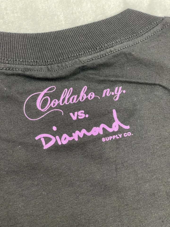 Camiseta Diamond Supply Co x Collab N.Y. Misfits Calavera Para Hombres M Negra Púrpura Dorada Foto 4 de 4