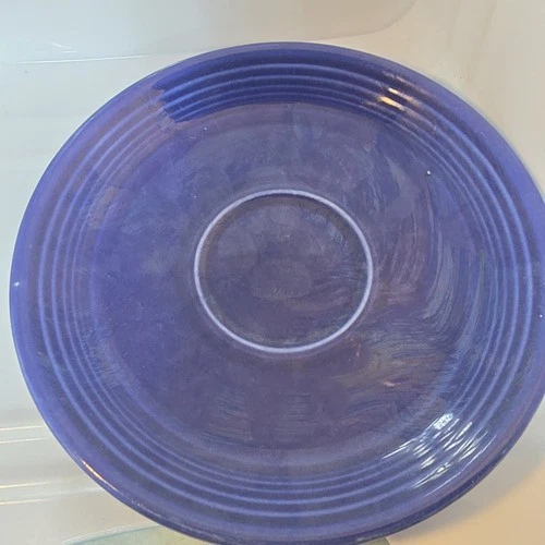 Vtg 6 inch blue cobalt saucer pottery unmarked Fiesta Fiestaware