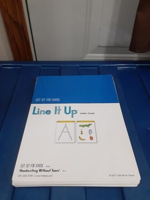 Line It Up Letter Cards, Get Set For School, Learning Without Tears, Very Good 