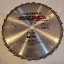 Craftsman Table Saw Blade 9"- Mach 1, 28 Tooth, ABT Blade