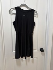 Nike Victory Dri-FIT Tennis Dress NWT size Large Black Slim Fit Pickleball