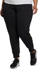 NEW Adidas Women's Essentials French Terry Logo Pants Black/Gold Medium