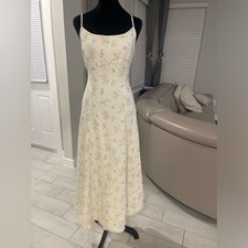 Vintage Storybook Heirlooms 90s Floral linen Cottage Core Dress 12