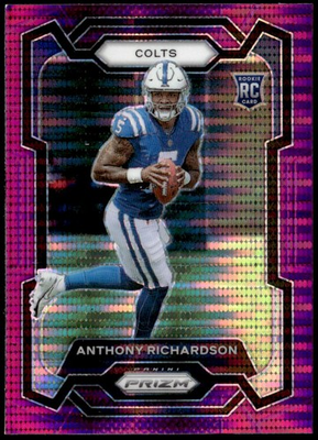 #ad 2023 Panini Prizm #343 Anthony Richardson Purple Pulsar Rookie $11.99