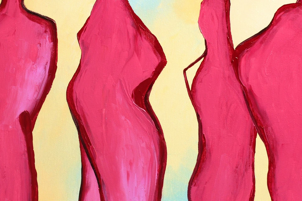 NOVAARTE Acryl Bild Gemälde Frau Abstrakte Malerei Männer Moderne Kunst ORIGINAL - Bild 2 von 4