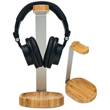 KNOX GEAR BAMBOO HEADPHONE STAND - WOOD DESK STAND - BROWN - Scratch  Dent