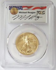 2007 GOLD REAGAN LEGACY $25 AMERICAN EAGLE 1/2oz PCGS MS 70 5790.00 per troy oz