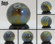 5/8" Akro Agate Lazy Corkscrew Big Eyelashes, Interesting Colors M-