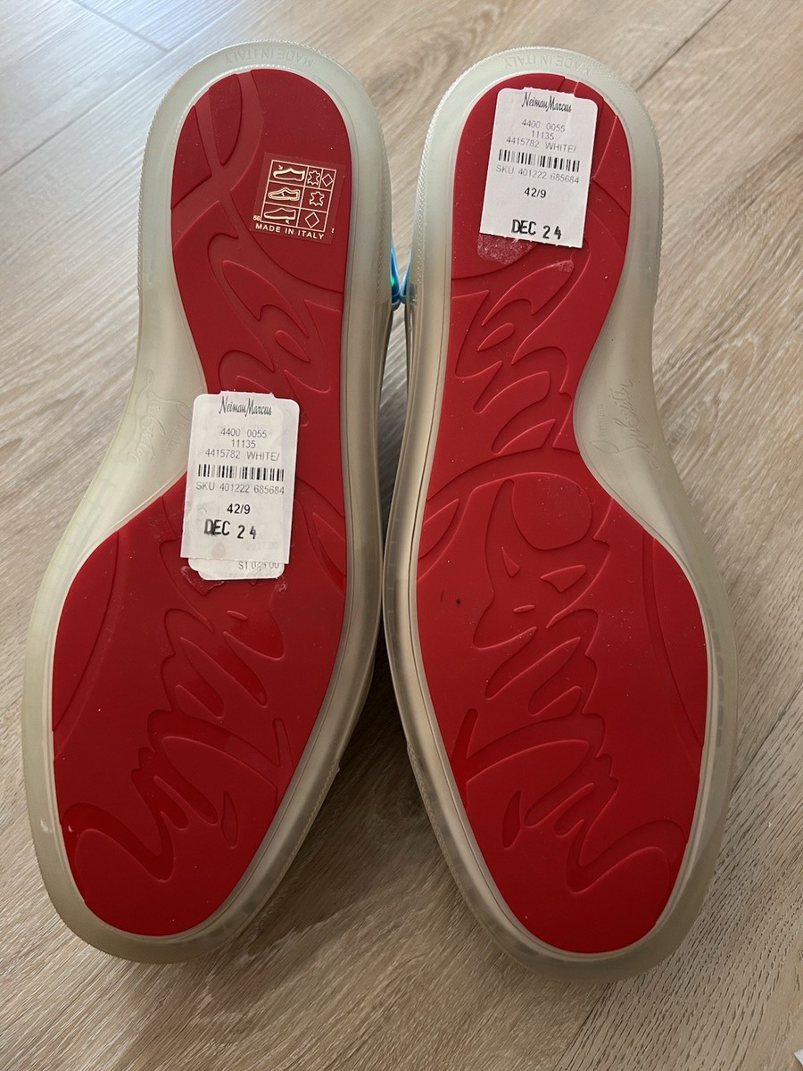 Summer　SALE　④ Christian Louboutin New $1,045 Spike Sneakers Shoes Trainers 42