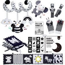 Black and White Sensory Toys for Babies,Montessori Toys for Babies,High Contrast