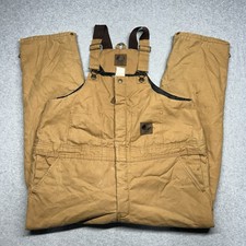 Berne Youth Insulated Bib Overalls Brown Workwear Snow Pants Size XL