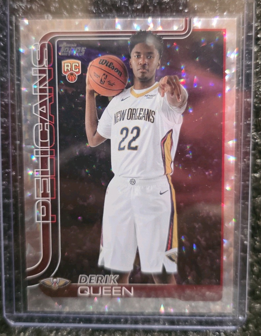 2025-26 Topps Flagship Derik Queen Crackleboard Foil #213 Rookie RC