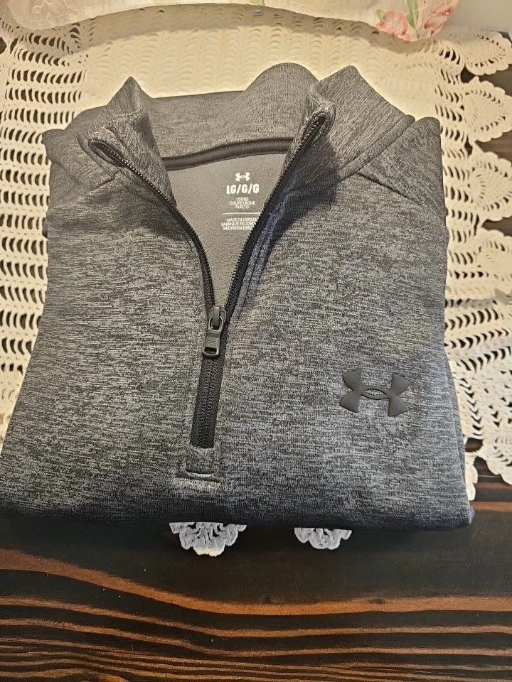 Under Armour 1/4 Zip Mens Large Loose Fit Fleece Lined Pullover