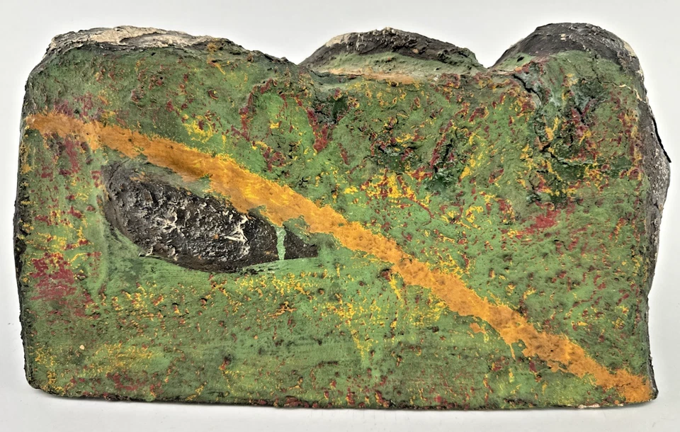 Pintura original modelo túnel vintage American Flyer papel machê trem encosta - Imagem 4 de 4