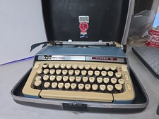 1972 Smith-Corona Classic 10 Blue and Tan Typewriter 6MSG - TESTED PARTS NOTES thumbnail