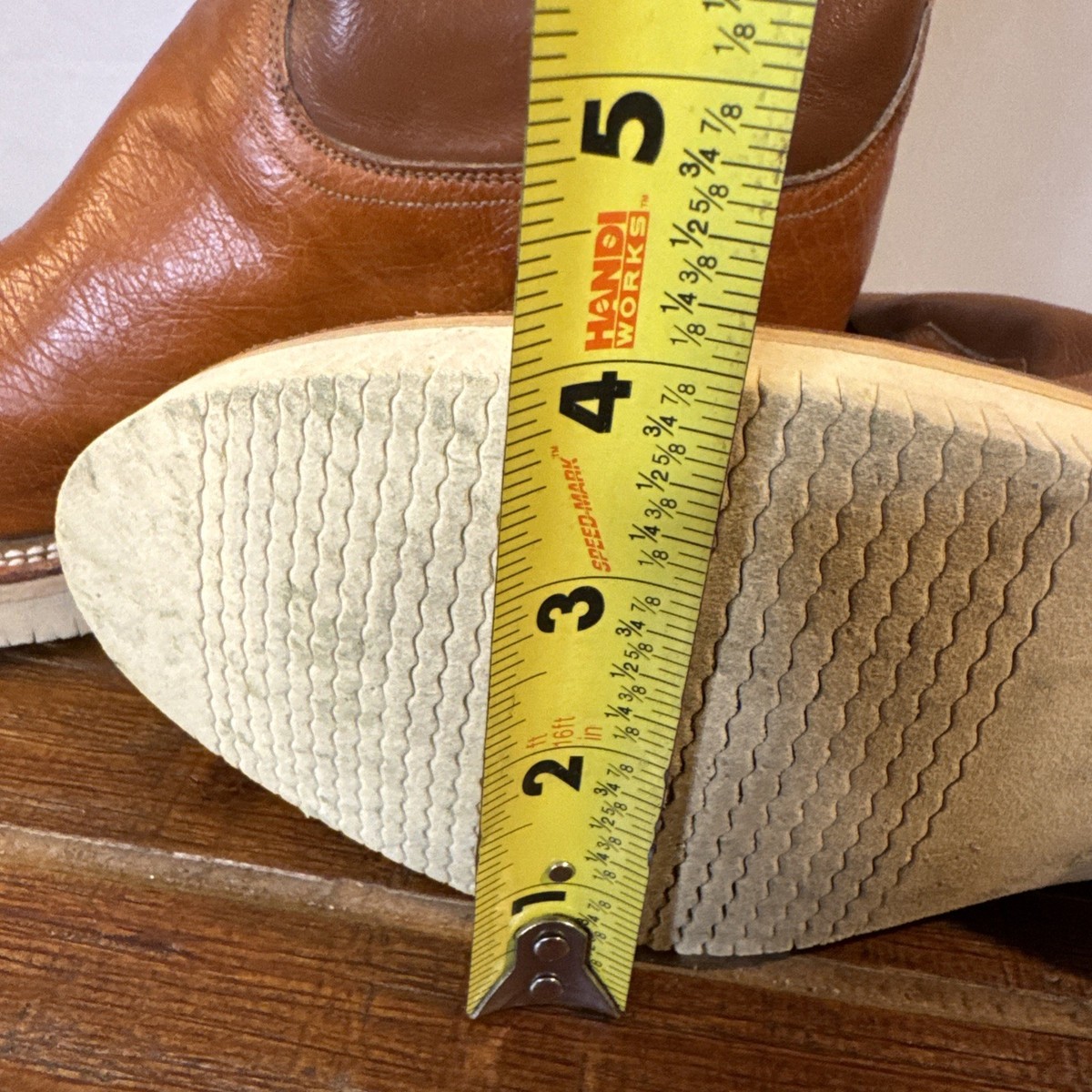 Vintage Ammons Western Roper Boots Brown Handcraft Leather  display picture 3