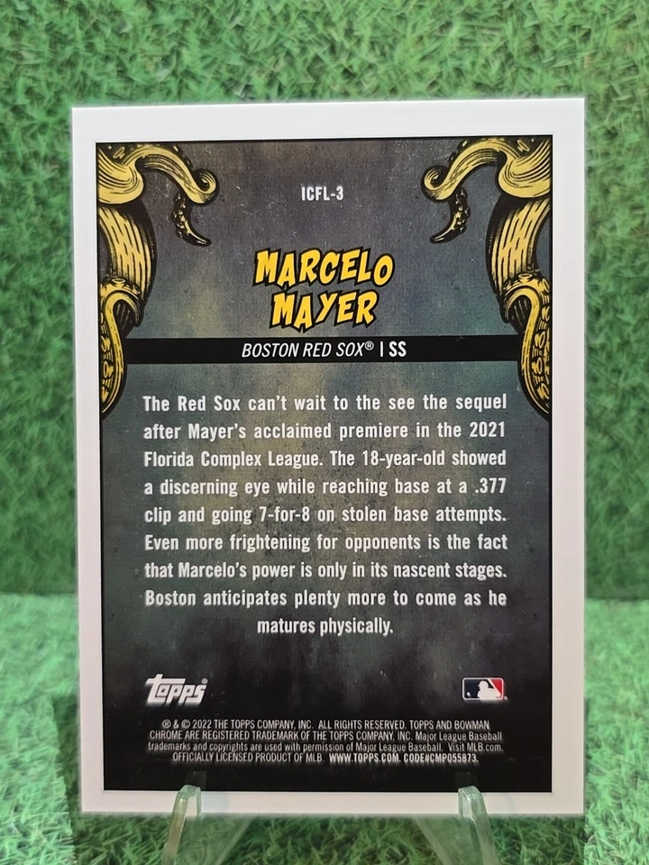 2022 Bowman Chrome - It Came to the League Refractor #ICFL-3 Marcelo Mayer - Image 2 of 2