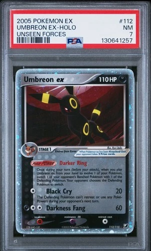 Pokemon Card PSA 7 Umbreon ex UNSEEN FORCES HOLO 112/115