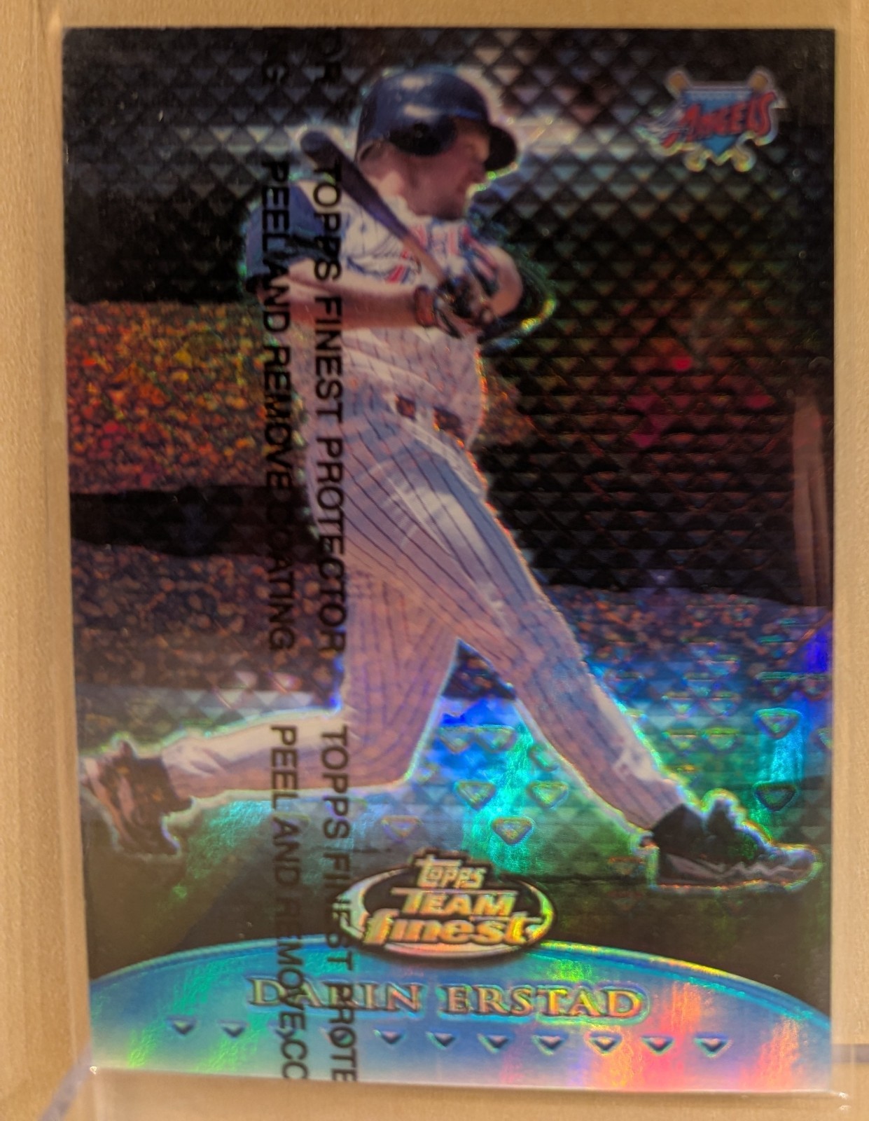 1999 Topps Finest TEAM BLUE REFRACTOR #8 Darin Erstad Angels RARE INSERT /150