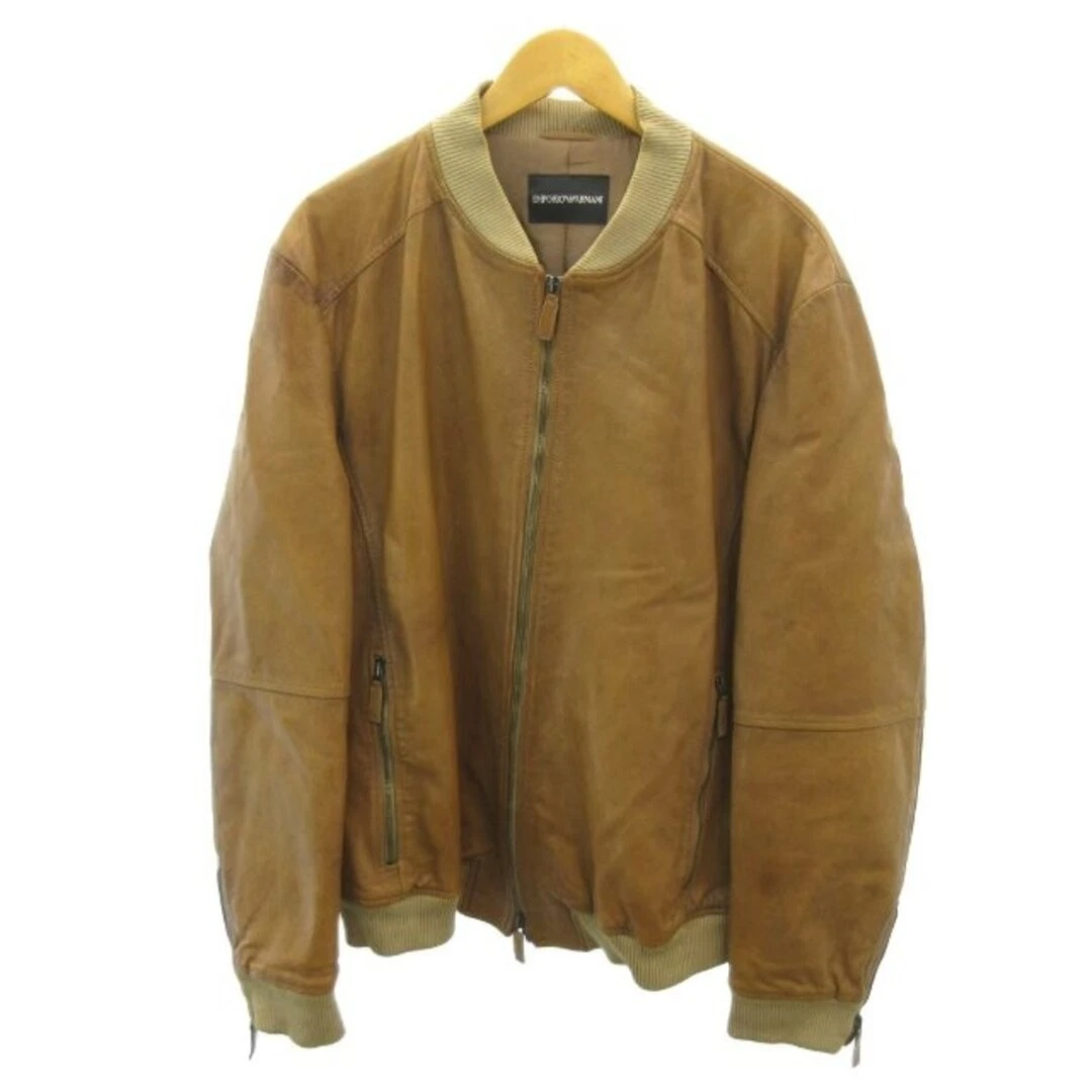 Emporio Armani Leather Outer Shell Brown Coats, Jackets & Vests