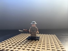 Custom World War 2 British Infantry Minifigure With Lee Enfield Rifle