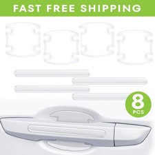 8Pcs 3D Transparent Car Door Handle Scratch Protector, Universal Bowl Side Paint