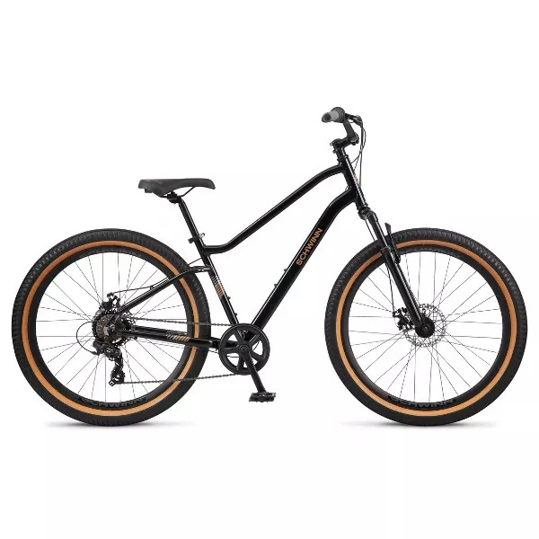 BICICLETA HÍBRIDA CONFORT SCHWINN VEGA SE 27.5" 7 VELOCIDADES, CUADRO 17.5" - NEGRA/NARANJA Foto 2 de 4