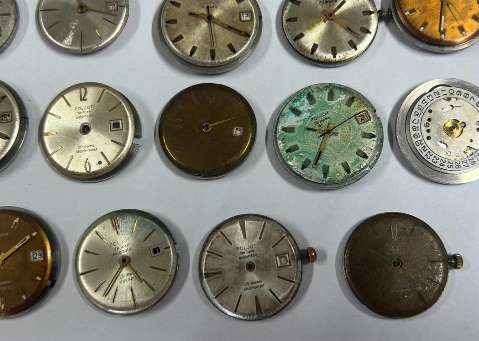 Lote Movimiento POLJOT DE LUXE 29 Joyas Mecanismo AUTOMÁTICO URSS Años 60. Lote 26ps. Foto 4 de 4