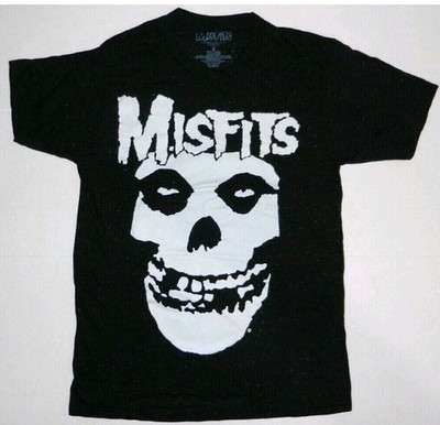 Punk Rock Band Misfits Classic Skull With Logo Tee Shirt New