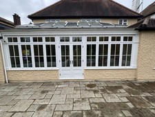 FRENCH DOORS WITH SIDELIGHTS ORANGERY GEORGIAN BARS HARDWOOD TIMBER ASTRAGAL