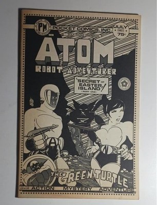 ATOM ROBOT ADVENTURER #1 COMIC FANZINE PULP MANIA JULY 1976 GARY TERRY DIGEST