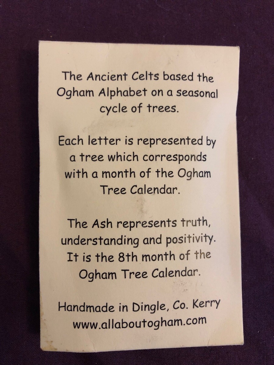 Birth Ogham - Ash - 16th May - 12th June - Celtic Tree Calendar Jewellery |  eBay
