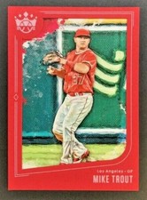 2019 Panini Diamond Kings - Mike Trout #133 Los Angeles Angels - Red Frame
