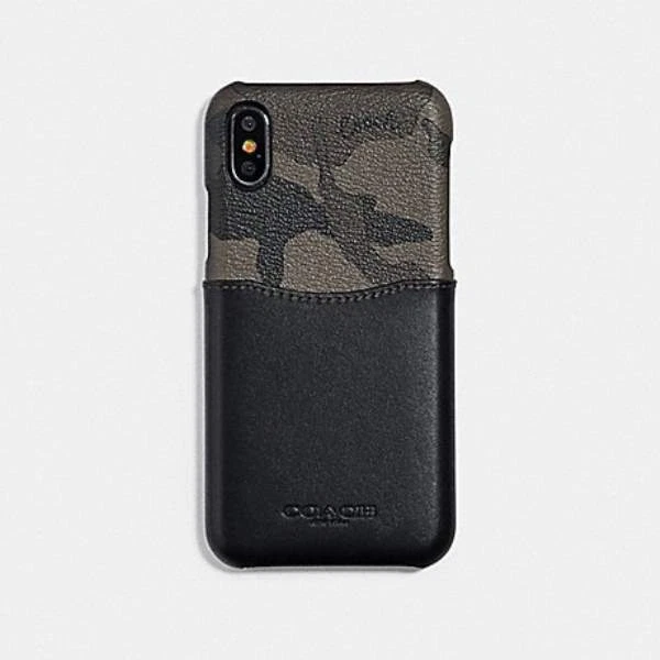 Coach Signature Canvas with Green Camouflage Print iPhone X/XS Case F76855 - Image 2 of 4