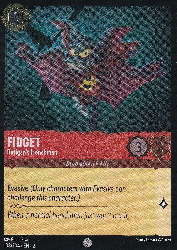 Cold Foil Fidget - Ratigan's Henchman 108/204 Common Disney Lorcana | eBay
