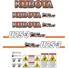 Kubota U25-3 Decals  U25-3 Stickers, Kubota decals, Repro Decal Kit