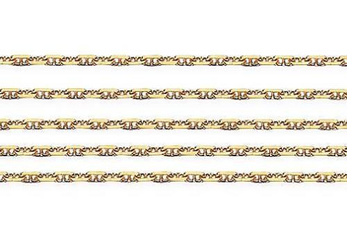 14K Yellow Gold Anchor Chain 1.1mm wide Lightweight Spring Ring 16 - 24 Inch - Picture 2 of 4