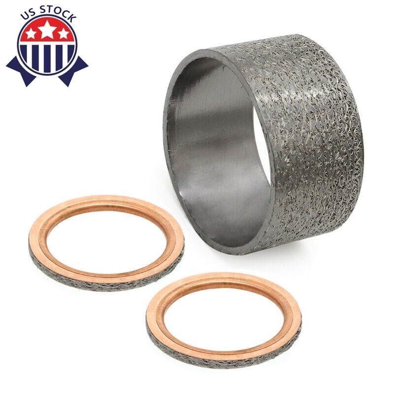 For Yamaha Exhaust Tube Duct Muffler Gaskets Rhino 660 YXR660F 4X4 2004