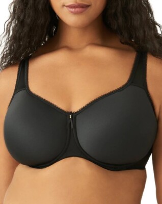 New WACOAL 853192 Black Basic Beauty Contour T-shirt Bra Size 38G