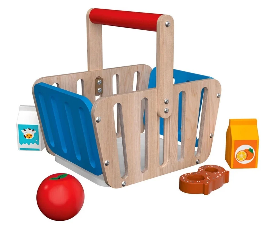 Playtive Einkaufskorb Holz Kunststoff Kaufmannsladen Kreativität Fantasie